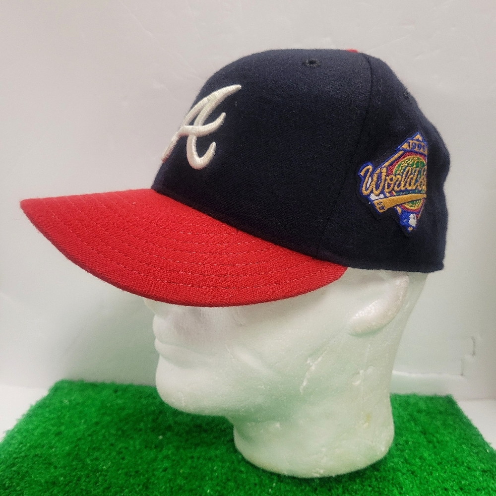 Atlanta Braves Hat 1996 World Series Fitted Vtg New Era 59fifty Wool USA  7 1/4